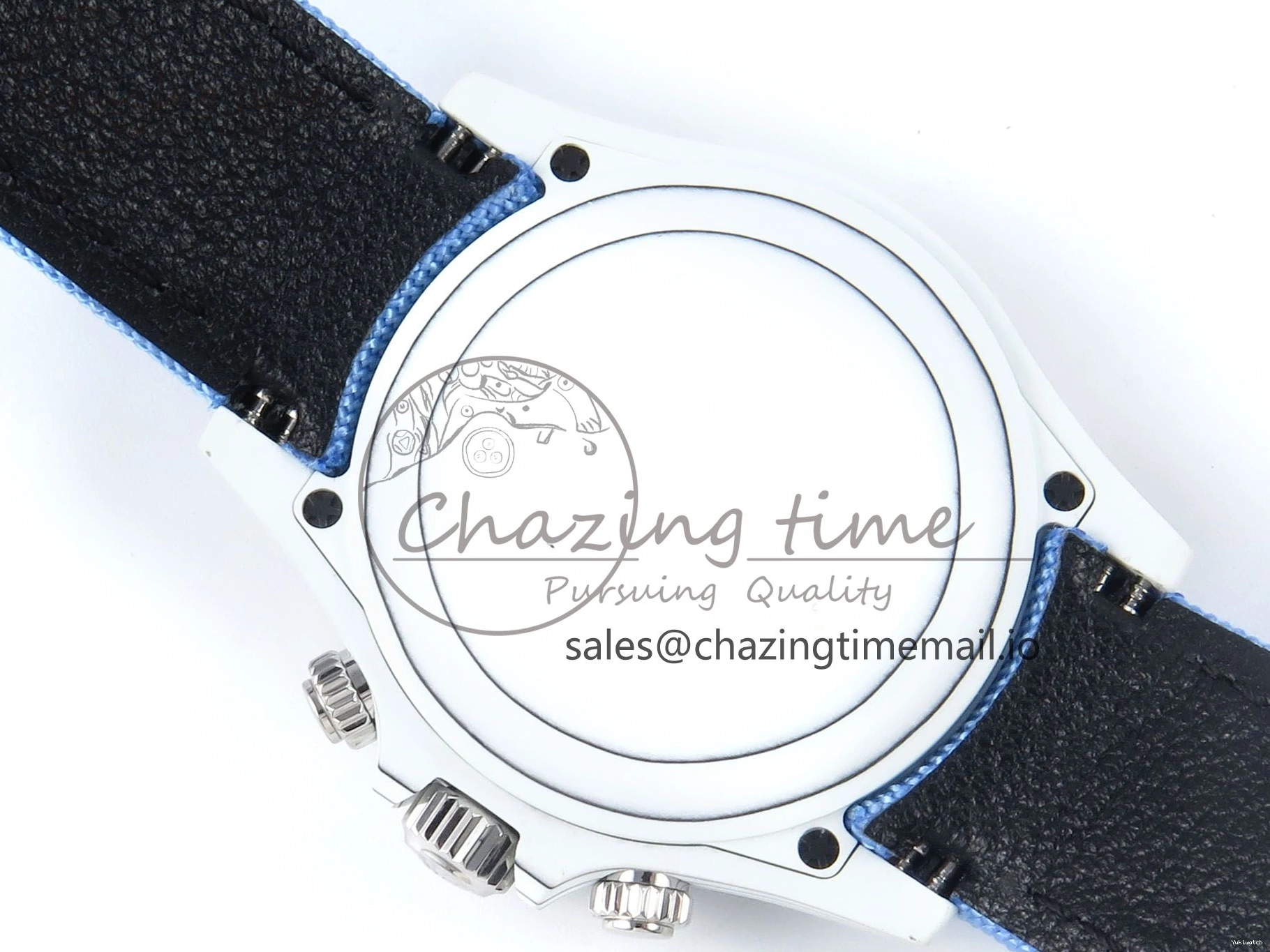 Carbon REMOULD Blue on Dial Bezel Edition DD4802 White Diamonds GETF Best Strap Blue Skeleton ZIF Nylon Blue Daytona 0331